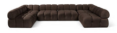 Orin - U-Shaped Velvet 6 Piece Modular Sectional