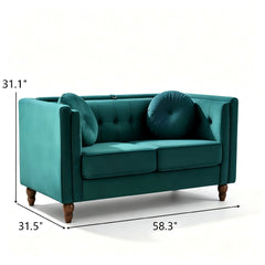 Chesterfield Loveseat 2 Seater Couch For Living Room