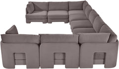Hammond - Velvet Performance Fabric Upholstered 9 Piece Sectional