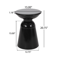 Outdoor Modern Metal End Large Table
