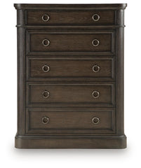 Wickenger - Five Drawer Chest - Dark Brown
