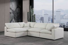 Comfy - 4 Piece Linen Fabric Modular Armless Sectional
