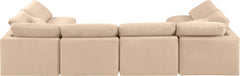 Indulge - Velvet 6 Piece Modular U-Shaped Sectional