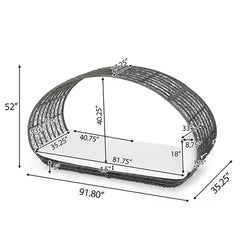 Abigal - Outdoor Wicker Daybed With Cushion