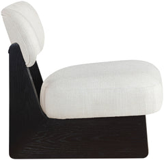 Vetra - Linen Textured Fabric Upholstered Accent Chair With Black Base
