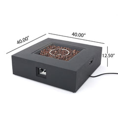 Modern 50, 000 Btu Square Fire Table With Propane Tank