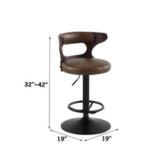 Saba - Adjustable Stool With Swivel - Brown