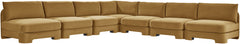 Hammond - Velvet Performance Fabric Upholstered 7 Piece Armless Sectional