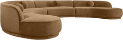 Avra - 189" Velvet Performance Fabric Upholstered Sectional