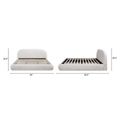 Archie Puffy Grounded - Upholstered Platform Bed