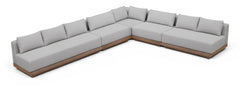 Solace - Olefin 5 Piece Outdoor Patio Modular Sectional