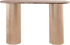 Cindra - Genuine Marble Top And Iron Base Console Table