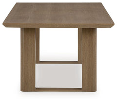 Serene Bay - Rectangular Dining Table With Umbrella Option - Dark Brown