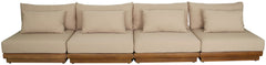 Mirella - 4 Piece Water Resistant Fabric Outdoor Patio Modular Sectional