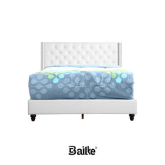 Upholstered Nailhead Trim Chic Bed