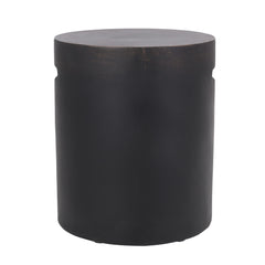 Outdoor End Table With Cutout Handle - Copper