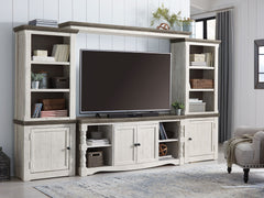 Havalance - 4 Pc. - Entertainment Center - 67" TV Stand - Brown / Beige