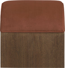 Sable - Velvet Performance Fabric Upholstered Bench