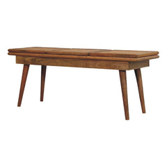 Larissa - Triple Accent Cane Bench - Beige