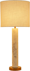Opaline - Linen Textured Fabric And Brass Table Lamp