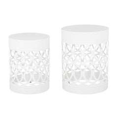 Outdoor Metal S/2 End Table