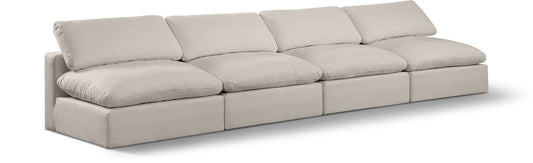 Comfy - Linen Modular Armless Sofa 4 Seats