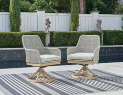 Seton Creek - Swivel Chair With Cushion (Set of 2) - Gray