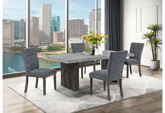 D2410 - 9 Piece Dining Room Set (Dining Table And 8 Dining Chair) - Gray
