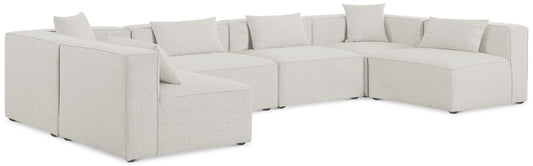 Cube - Linen 6 Piece Modular Armless Sectional