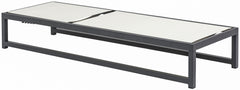 Maldives - Water Resistant Outdoor Patio Adjustable Sun Chaise Lounge Chair With Gray Base