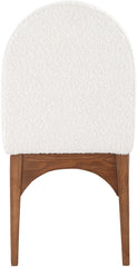 Waldorf - Boucle Dining Side Chair With Brown Legs