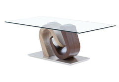 T4126 - Coffee Table - Dark Brown / Oak