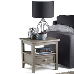 Warm Shaker - End Table - Dark Brown