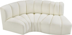 Arc - Faux Leather 3 Piece Modular L-Shaped Sofa