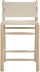 Santos - Upholstered Counter Stool With Stained Natural Base