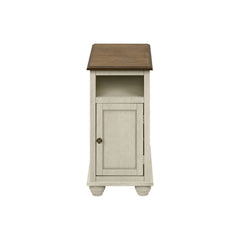 Accent End Table, Storage, Traditional - White