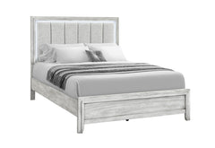Elsie - Queen Bed With LED - Light Gray