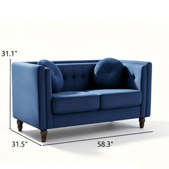 Chesterfield Loveseat 2 Seater Couch For Living Room
