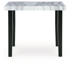 Mervannie - Square Dining Room Counter Table - Gray / Black