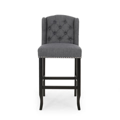 Vienna - Contemporary Fabric Tufted Wingback Counter Stools (Set of 2)