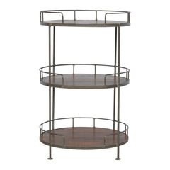 Round Butler Tray Table - Chestnut