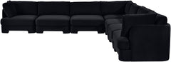 Hammond - Velvet Performance Fabric Upholstered 7 Piece Corner Sectional