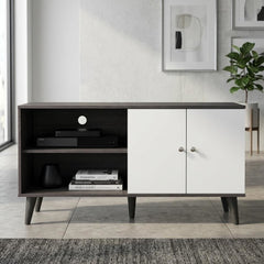 Amidon - TV Stand, With 2 Storage Shelves And 1 Cabinet