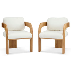 2 Pack Dining Chairs With Pillow Back