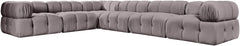 Orin - L-Shaped Velvet 6 Piece Modular Sectional
