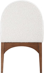 Waldorf - Boucle Dining Arm Chair With Brown Legs