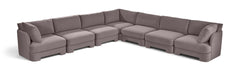 Hammond - Velvet Performance Fabric Upholstered 7 Piece Corner Sectional