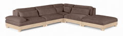 Turin - Chenille Fabric Upholstered Modular Sectional - Brown