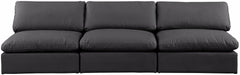 Comfy - Faux Leather Modular Armless Sofa 3 Seats