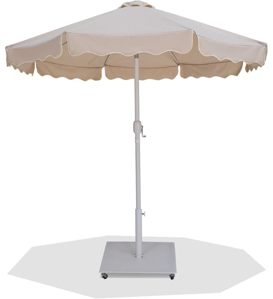 Amalfi - Aluminum Patio Umbrella - White Base / White Pole